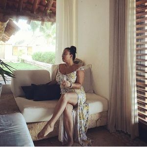 Floral Maxi Slit Dress